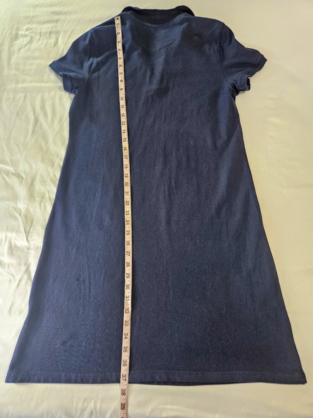 Nautica split neck Polo Dress Navy Blue - Picture 5 of 6